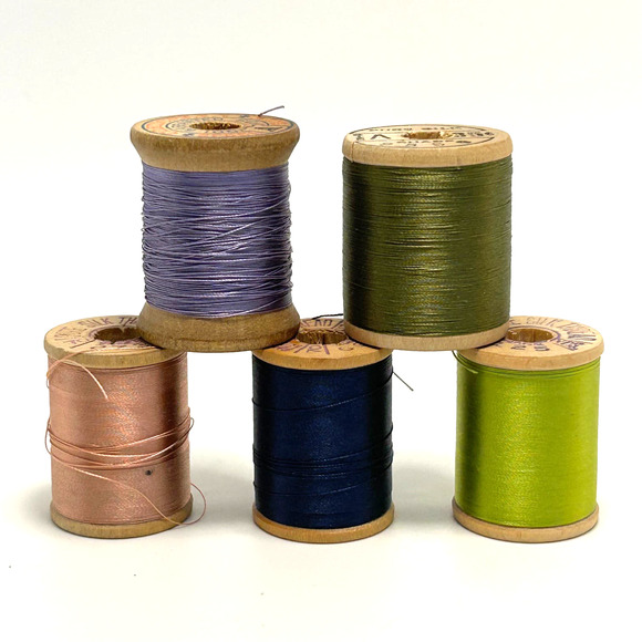 Vintage Silk Thread on Wooden Spools Lot of 11 - Picture 4 of 5